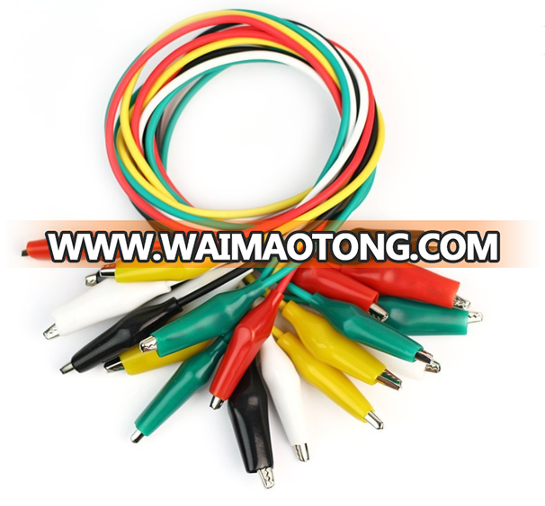 Wholesale Colorful alligator clip with test lead wires Crocodile clip test cable