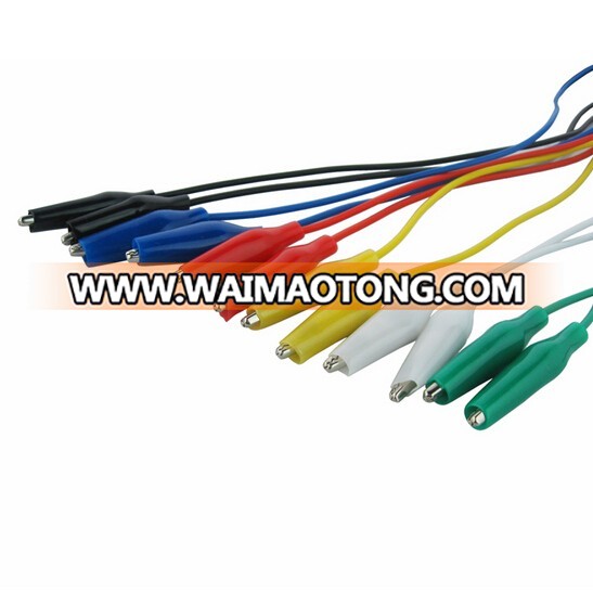 Wholesale Colorful alligator clip with test lead wires Crocodile clip test cable