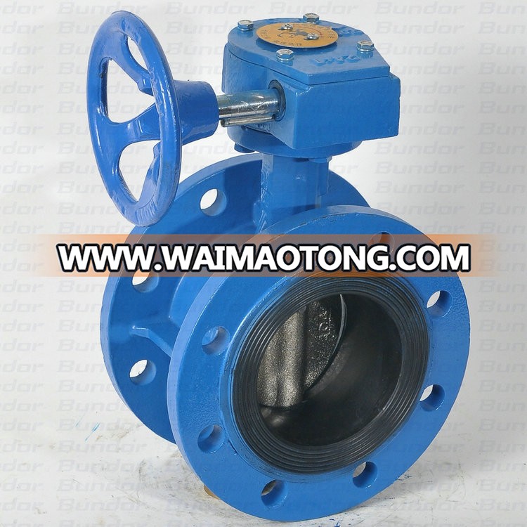 Worm gear operated flange butterfly valve