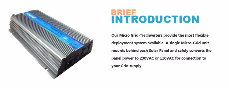 Y-SOLAR 1000W Grid Tie Inverter 10.5-28VDC input 110V or 220VAC output Micro Inverter solar inverter grid tie GTI-1000W