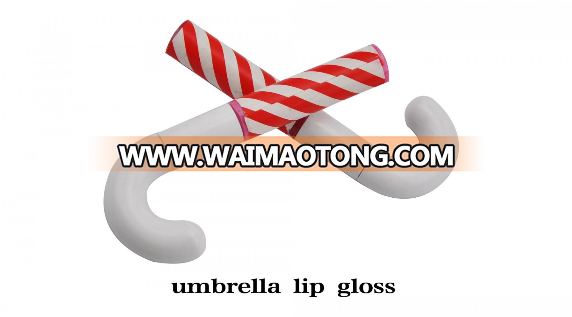 Sweet Lip Gloss In Novelty Unbrella Plastic Tube Packaging