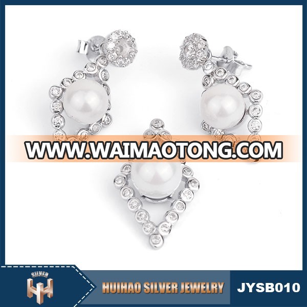 Wholesale vintage love shape 925 sterling silver jewelry sets with pearl alibaba express turkish jewelry