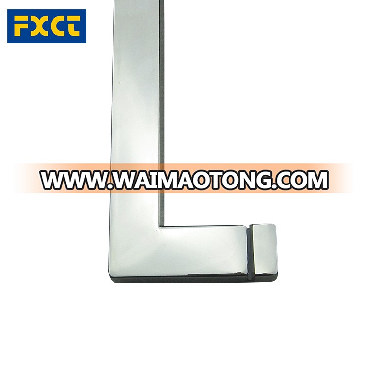 China supplier commercial 304 sus stainless steel glass door handle / Square type double side glass door pull handle