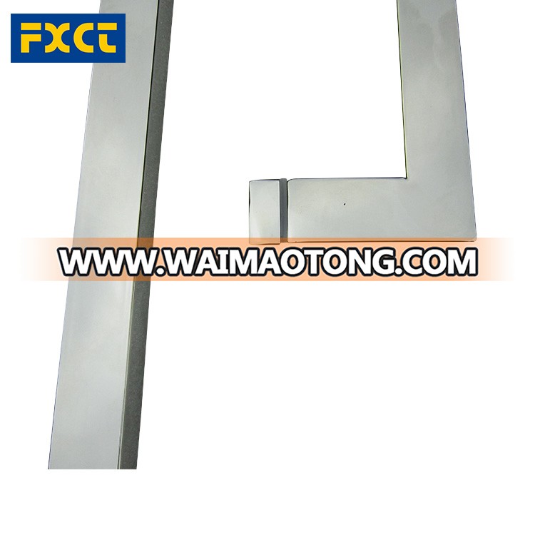 China supplier commercial 304 sus stainless steel glass door handle / Square type double side glass door pull handle