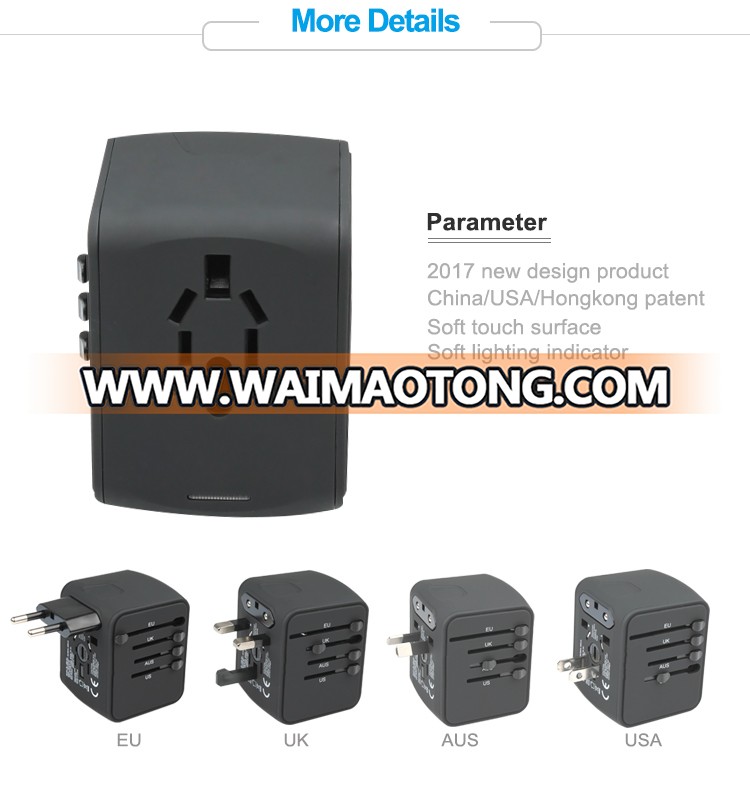 Wholesale usb ac/dc adapter 4 usb power adapter Electrical mobile phone accessories universal plug adapter