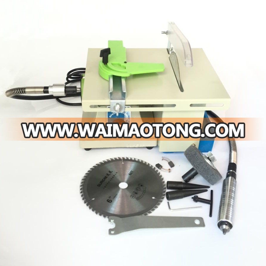 Mini Polishing Machine Gemstone Cutting and Polishing Machine with Shaft Jewelry Bench Grinder