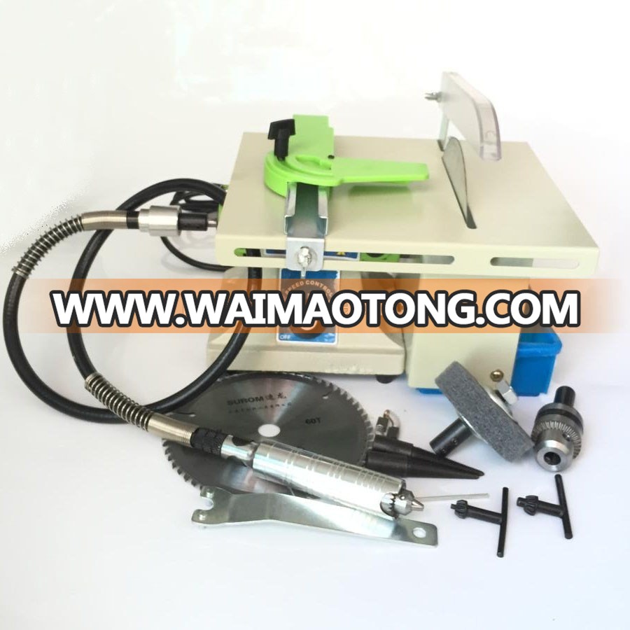 Mini Polishing Machine Gemstone Cutting and Polishing Machine with Shaft Jewelry Bench Grinder