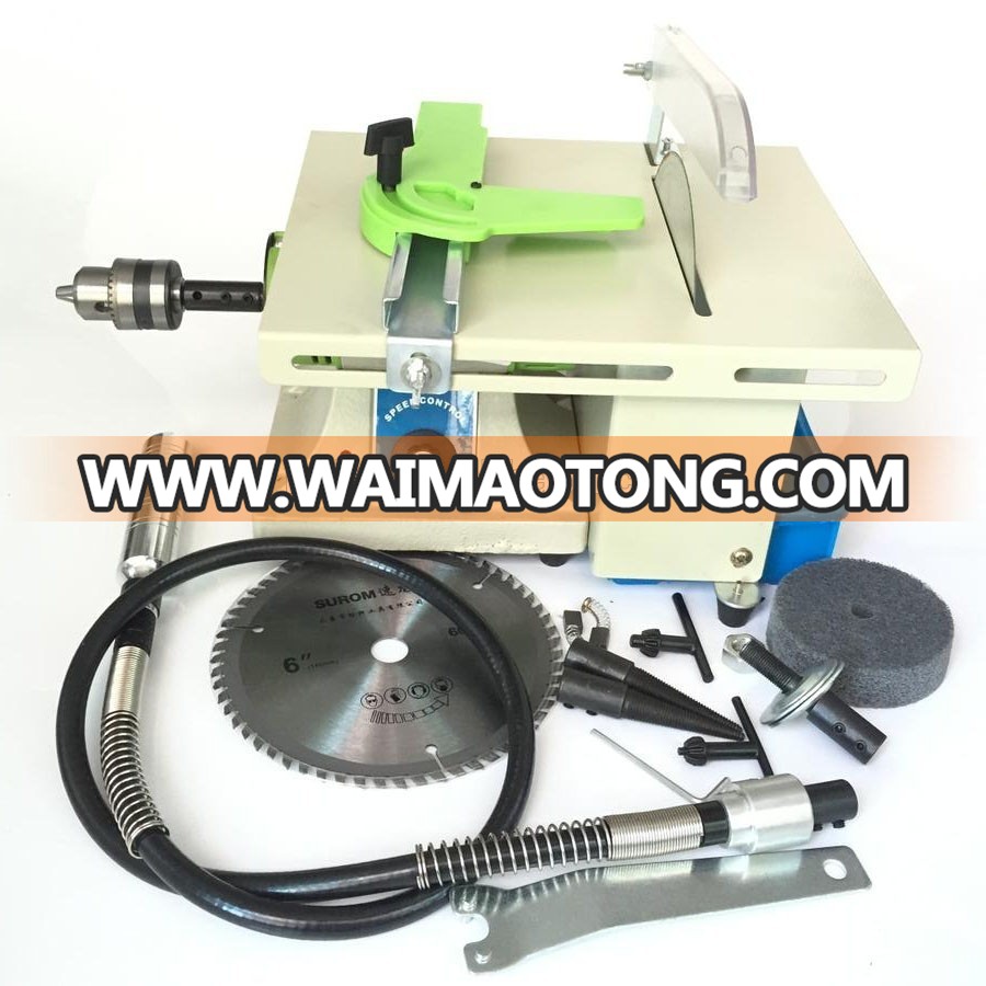 Mini Polishing Machine Gemstone Cutting and Polishing Machine with Shaft Jewelry Bench Grinder