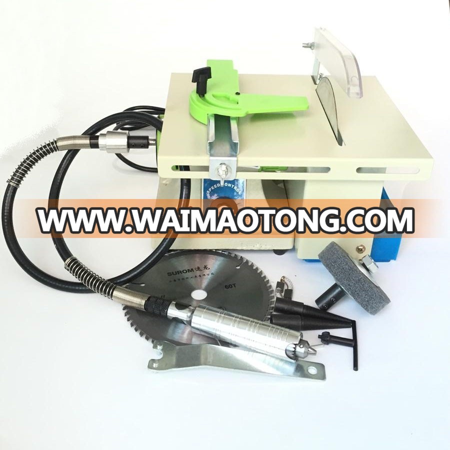 Mini Polishing Machine Gemstone Cutting and Polishing Machine with Shaft Jewelry Bench Grinder