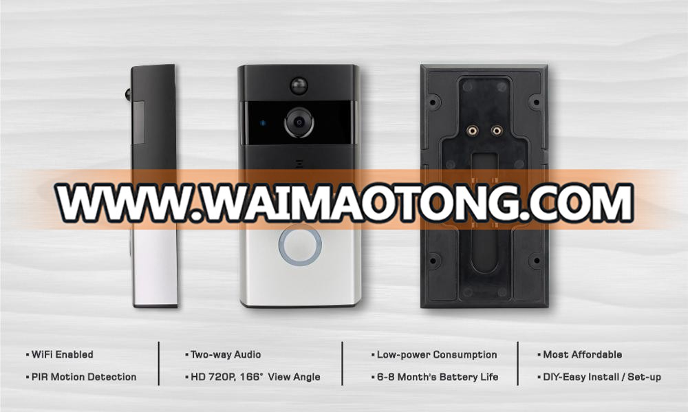 Hot Sale 720P Intelligent Pir Motion Detection Cctv Peephole Wifi Camera Door Bell Wireless Doorbell