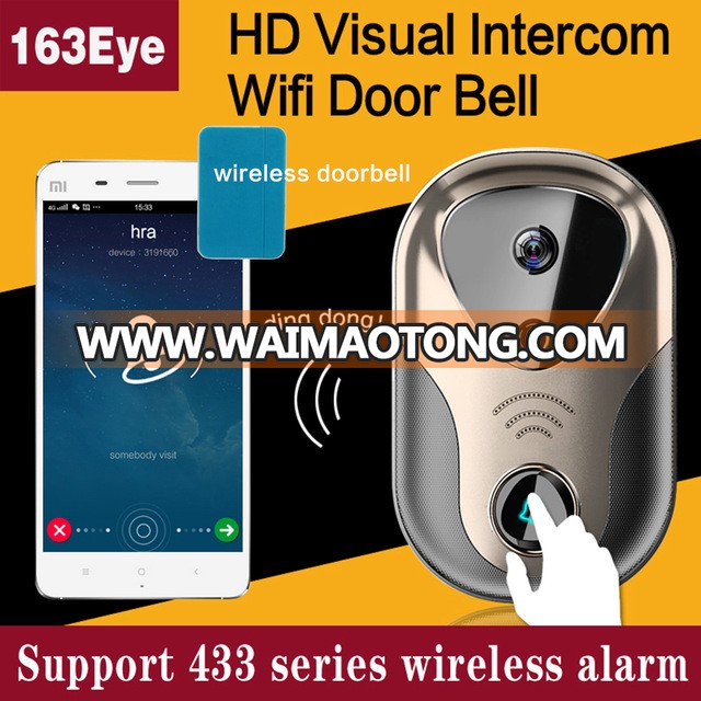 Hot Sale 720P Intelligent Pir Motion Detection Cctv Peephole Wifi Camera Door Bell Wireless Doorbell