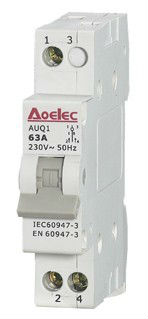 AUQ1 din rail mounting 6A Automatic Changeover Switch