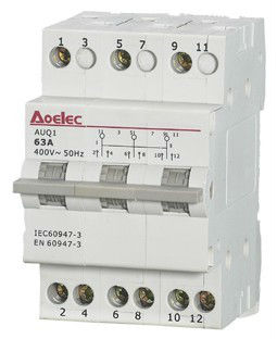 AUQ1 din rail mounting 6A Automatic Changeover Switch