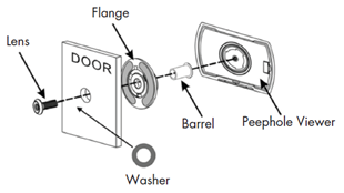 Video Peephole Digital Door Viewer with LCD Screen Zoom function