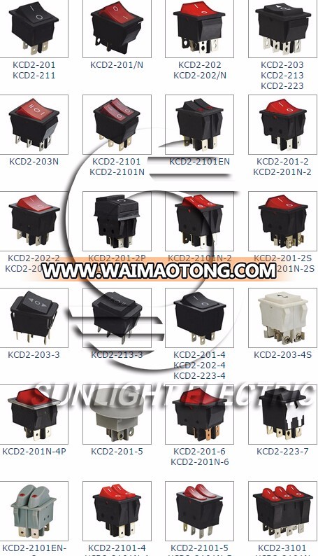 Sub-miniature type KCD1 series t85 1e4 boat rocker switches