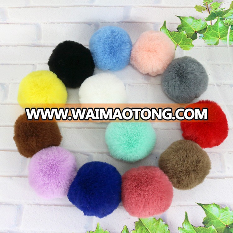 China Supplier artificial fur 6 to 15 cm long or short hair plush faux fur pom pom fake fur ball