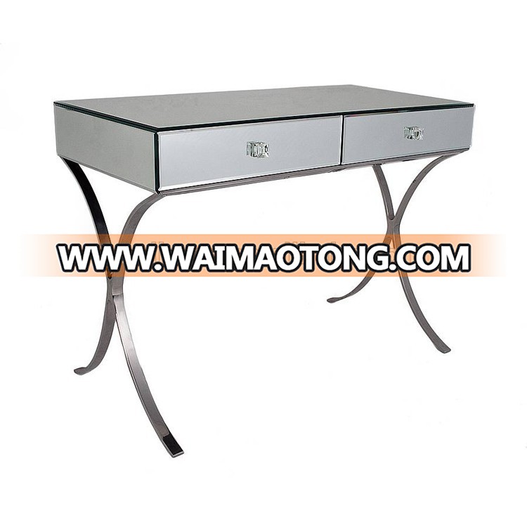 Top quality luxury acrylic mirrored co<em></em>nsole table with stainless steel legs