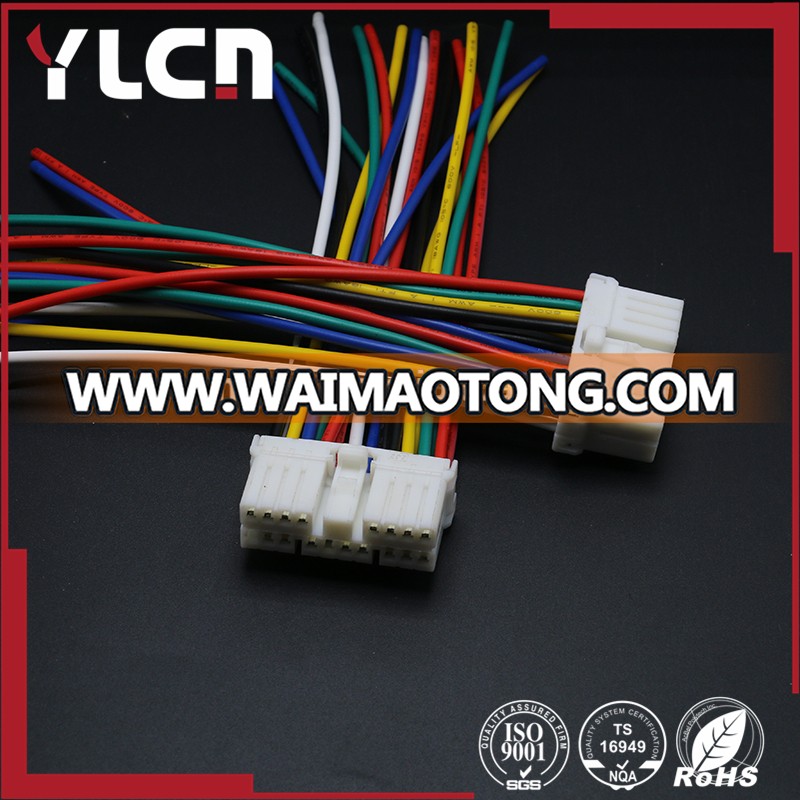 YLCN Manufacturers white 18 pins female auto co<em></em>nnector jst co<em></em>nnector wire harness