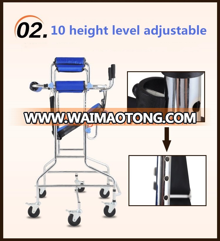 Hight quality stainless steel height adjustable adult under arm walking aid devices elderly walkers