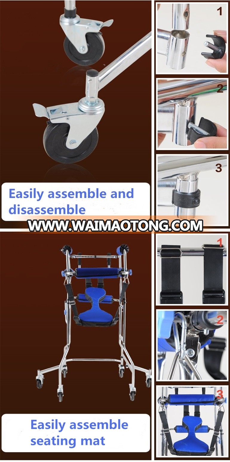 Hight quality stainless steel height adjustable adult under arm walking aid devices elderly walkers