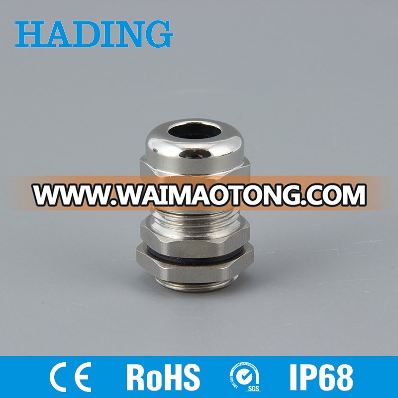 Metric Thread Waterproof Nickel Plated Brass Cable Gland M16