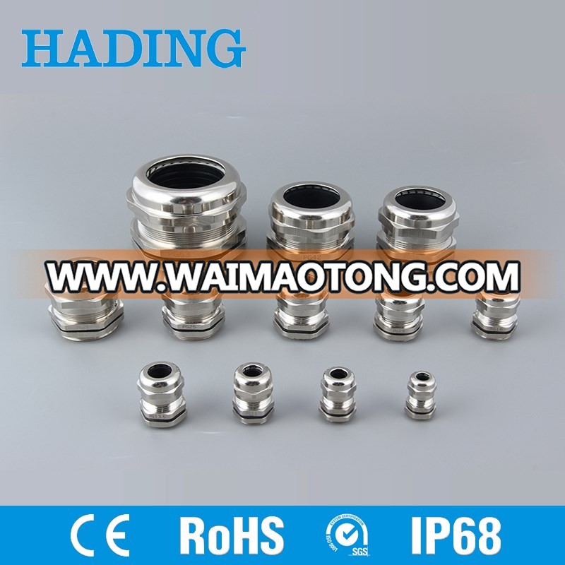 Metric Thread Waterproof Nickel Plated Brass Cable Gland M16