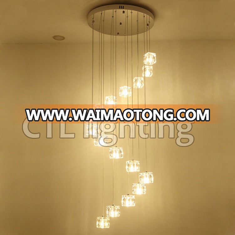 Crystal Ball Pendant Lighting Lamps Round LED Ceiling Lights Hotel Restaurant Large Modern Crystal Chandelier