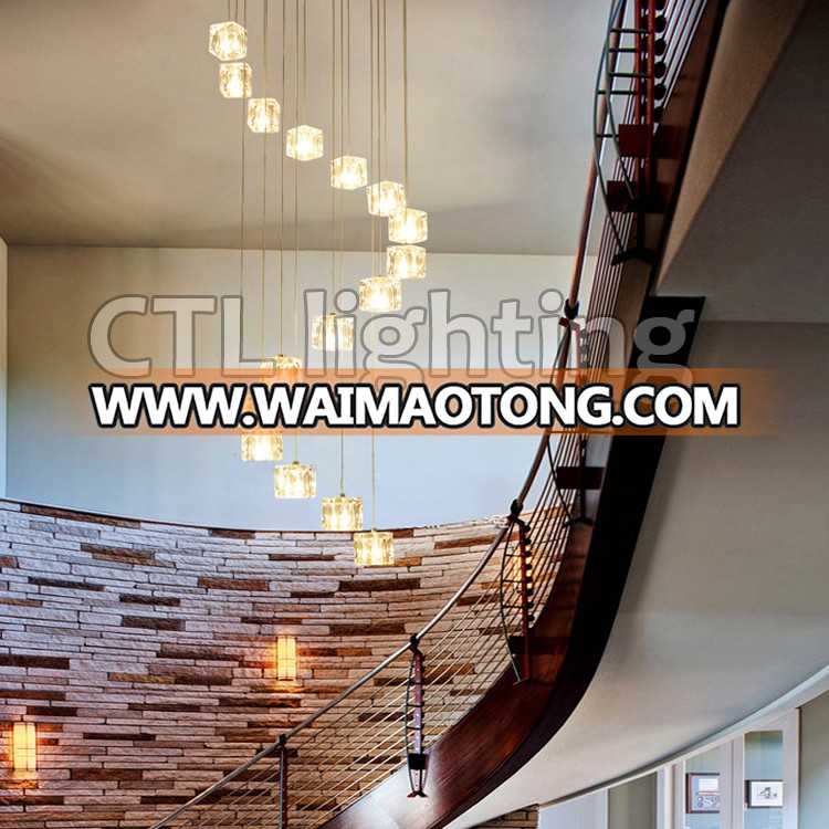 Crystal Ball Pendant Lighting Lamps Round LED Ceiling Lights Hotel Restaurant Large Modern Crystal Chandelier