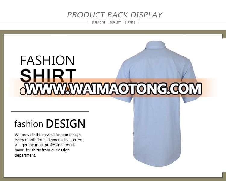 Modern design summer plain color stylish shirts for men 100% cotton