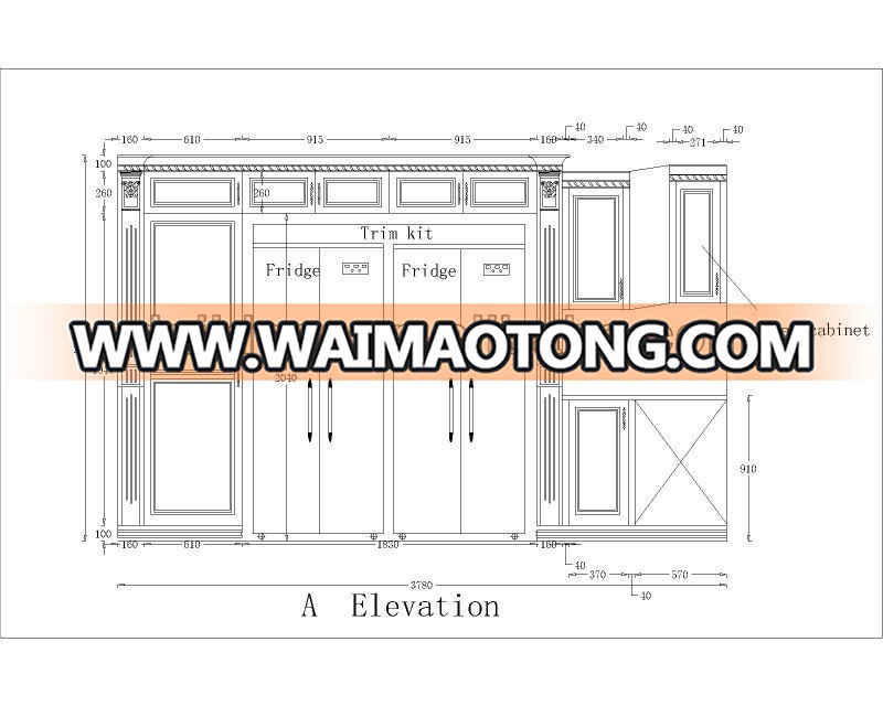 Luxury American Solid Wood Kitchen Cabinet DJ-K150