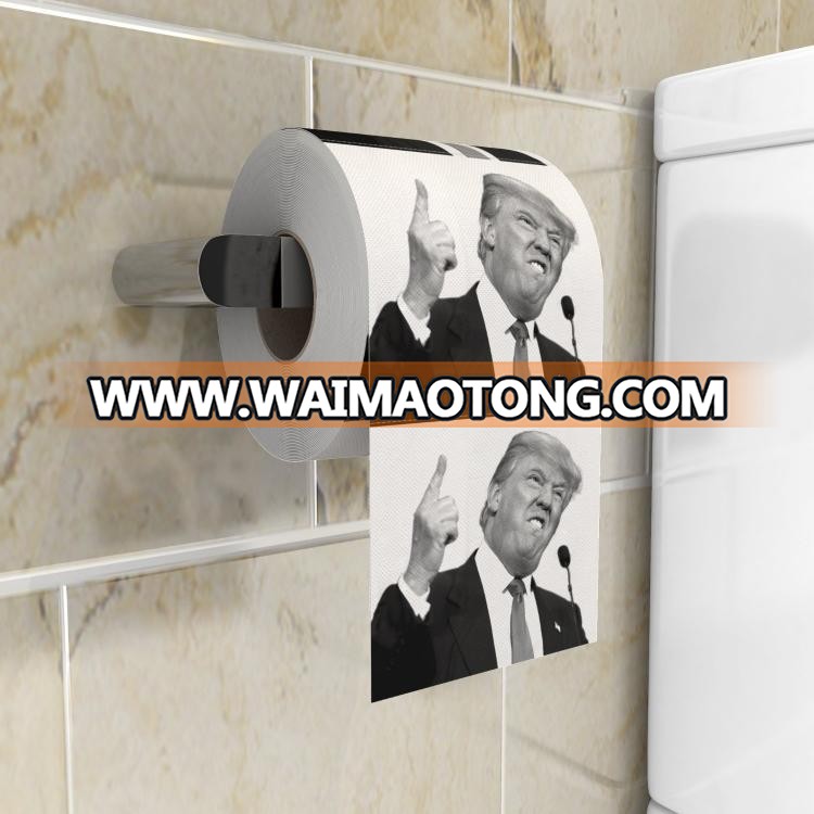 2017 Factory Wholesale 3 ply Do<em></em>nald Trump Toilet Paper roll