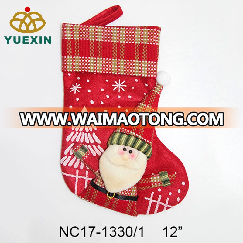 ODM or OEM Christmas Santa Sock Decorative Stocking