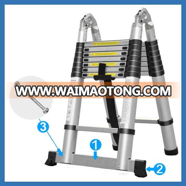 En131 Std. 16.5 Ft 5M Portable Aluminum Telescopic Ladder