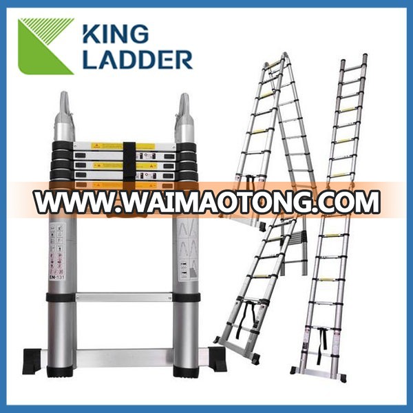 En131 Std. 16.5 Ft 5M Portable Aluminum Telescopic Ladder