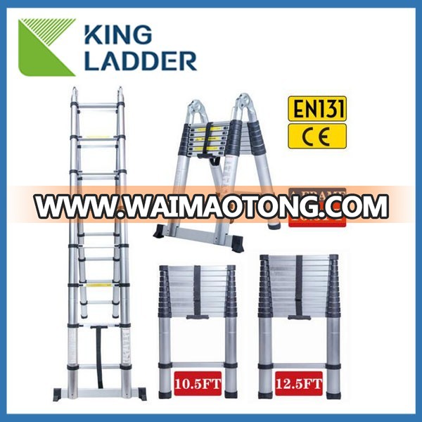 En131 Std. 16.5 Ft 5M Portable Aluminum Telescopic Ladder