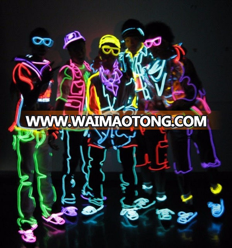 Led EL Wire Rope Flexible Neon Glow Car Party Decor Light FREE 3V/12V controller 1M 2M 3M 4M 5M water resistant bent any shapes