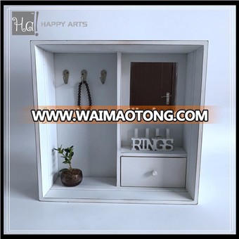 Handmade custom decorative wooden jewelry box wholesale with mirror