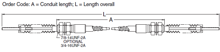 Pull Only Clutch Industrial Control Cable Assembly