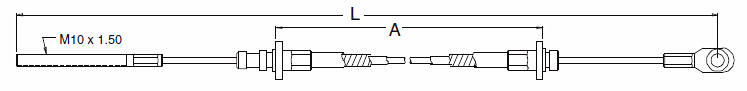 Pull Only Clutch Industrial Control Cable Assembly