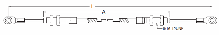 Pull Only Clutch Industrial Control Cable Assembly