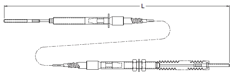 Pull Only Clutch Industrial Control Cable Assembly