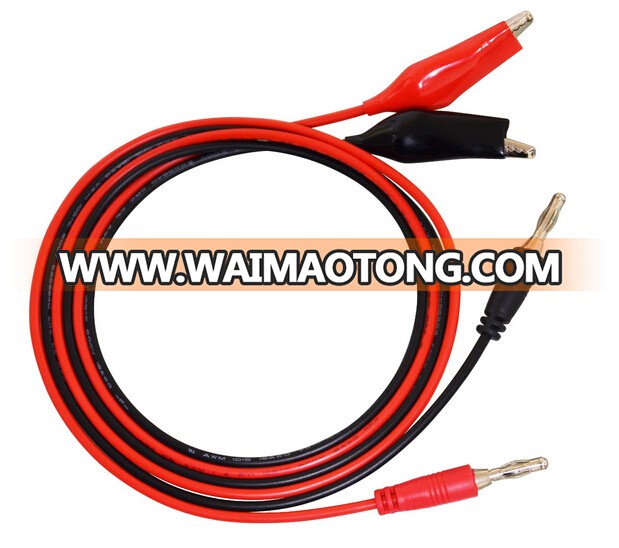 High Quality Banana to Large Alligator clip Test Lead Set cable