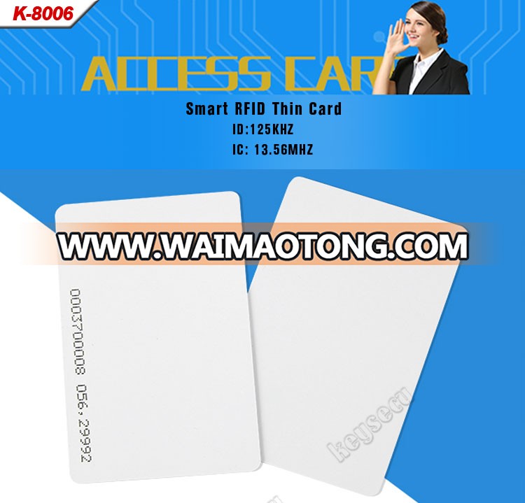 Proximity Smart Blank Printable Low Cost 125khz RFID Card