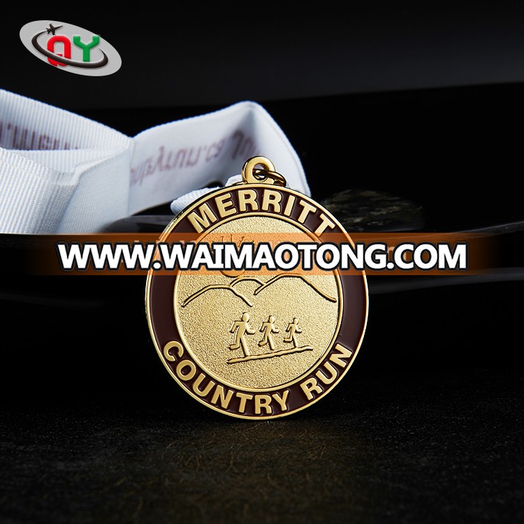 Zhongshan Factory Cheap Price ODM Custom Metal Crafts Souvenir Sports Medal With Ribbon