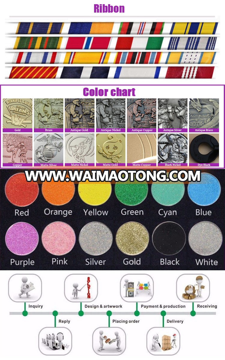 Zhongshan Factory Cheap Price ODM Custom Metal Crafts Souvenir Sports Medal With Ribbon