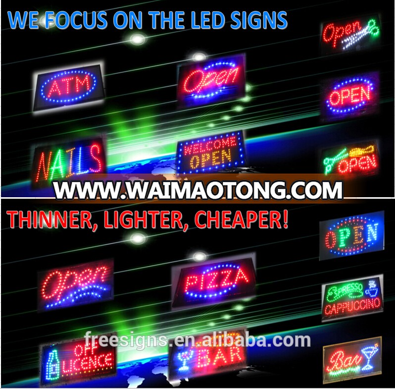 5W energy saving led neon open sign for all businness /factory direct sales led signs