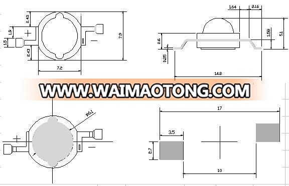 Factory soldering 3W led Diode Super Bright White Led Diode