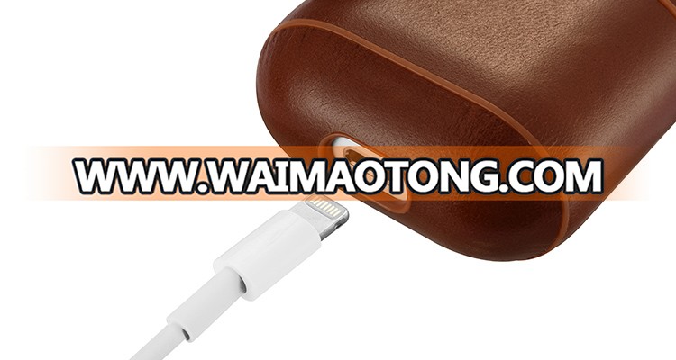 Accessories Battery Charge Leather Waterproof Charging Case Cover for Airpod Case for Apple Earbud