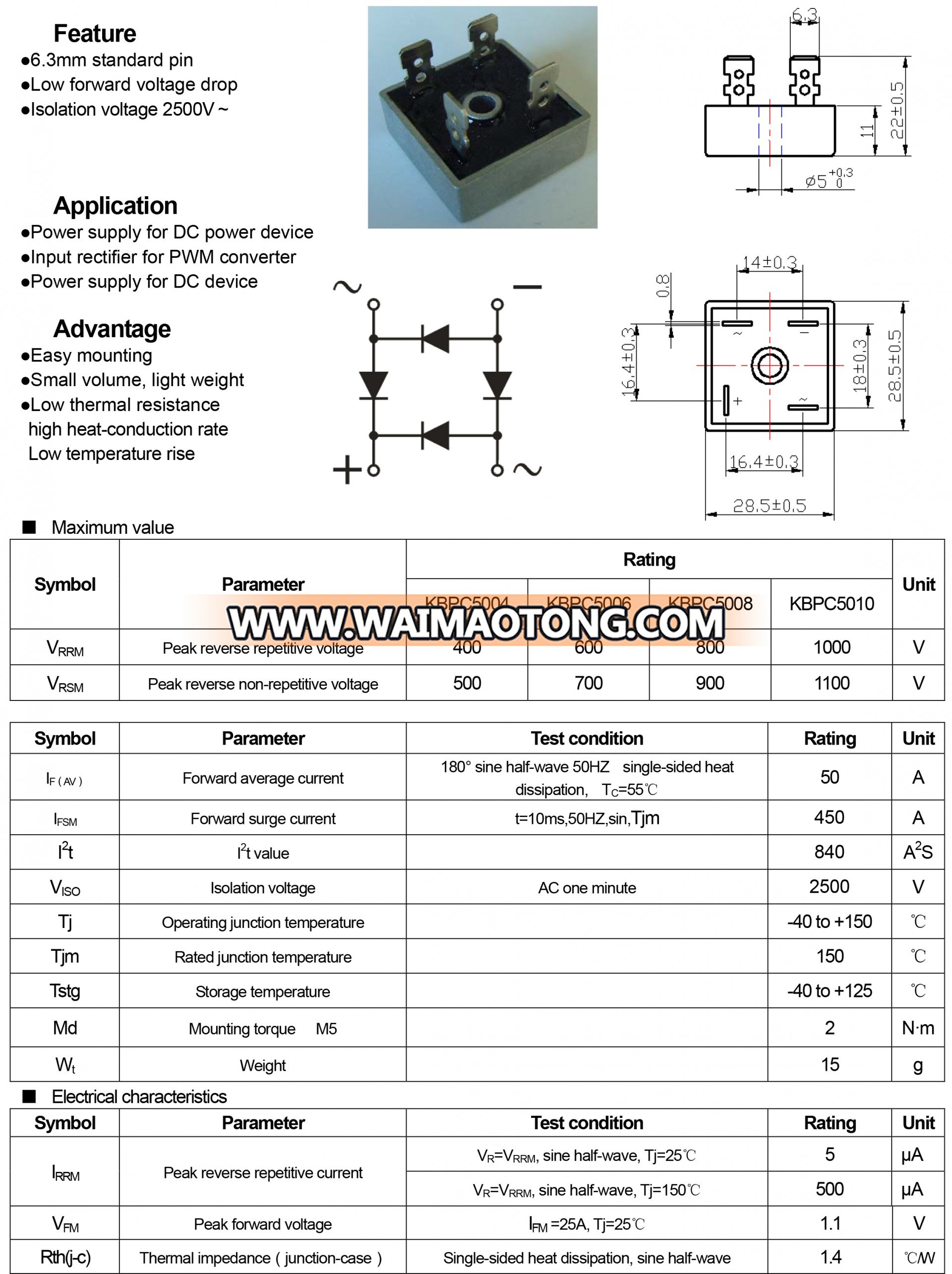 Good price of bridge rectifier for welding machine OEM