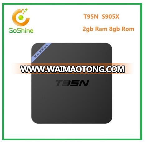 goshine T95X Amlogic S905X Android 6.0 Quad-core TV BOX with kodi 17.1 Pre-installed 2gb ram 16gb rom 4K Android tv box